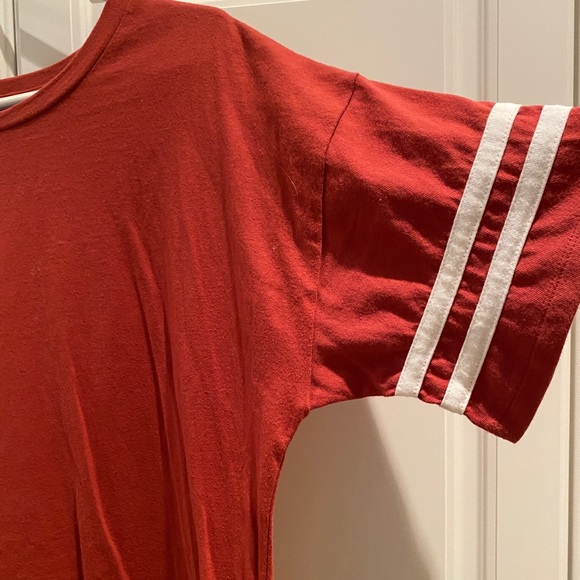 Burgundy T-Shirt Dress - Picture 2 of 5